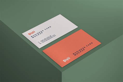 3D Business Card Free PSD Mockup Templates 